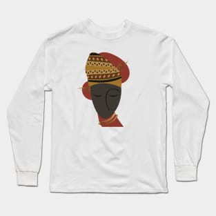 African woman wearing a traditional head scarf Long Sleeve T-Shirt